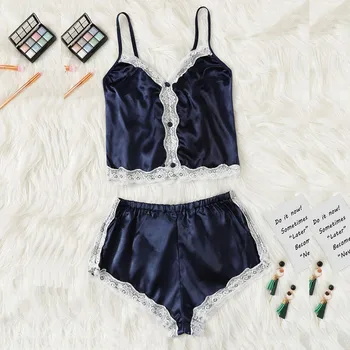 2019 new autumn Winter Women Shorts Set V-Neck Silk Lace Sexy Stain Backless Camisole Pajamas Sleepwear#p7#p7
2019 new autumn Winter Women Shorts Set V-Neck Silk Lace Sexy Stain Backless Camisole Pajamas Sleepwear#p7#p7