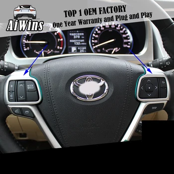 For Toyota Highlander 2015 car Styling stick steering wheel ABS chrome Car steering wheel control button Cover decorate
For Toyota Highlander 2015 car Styling stick steering wheel ABS chrome Car steering wheel control button Cover decorate