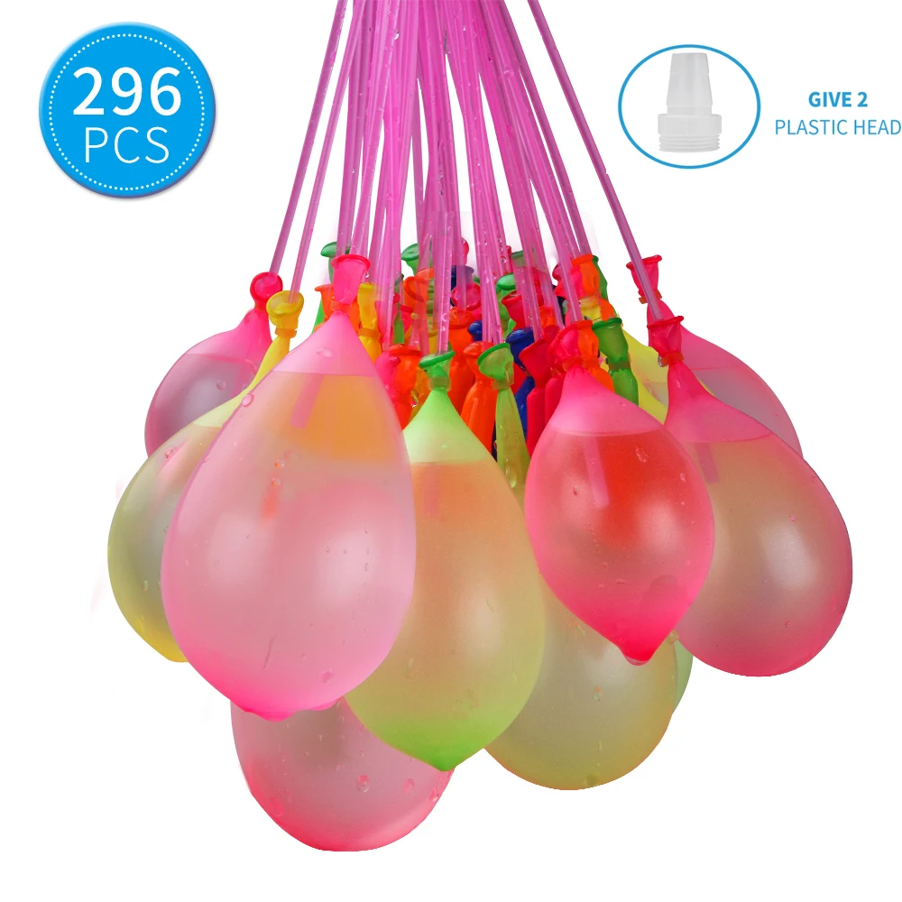 296 PCS Water Balloons Fun Filling Balloon Children Water Game Pool Games Summer Toys Beach Party Outdoor Toys for Kids
296 PCS Water Balloons Fun Filling Balloon Children Water Game Pool Games Summer Toys Beach Party Outdoor Toys for Kids