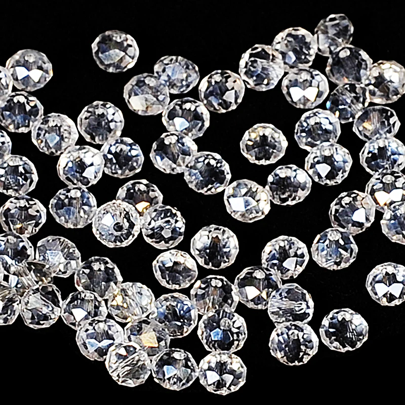 4 6 8mm White AB Rondelle Austria Faceted Crystal Glass Beads Loose Spacer Beads for Jewelry Making Charm Craft Bead Accessories
4 6 8mm White AB Rondelle Austria Faceted Crystal Glass Beads Loose Spacer Beads for Jewelry Making Charm Craft Bead Accessories