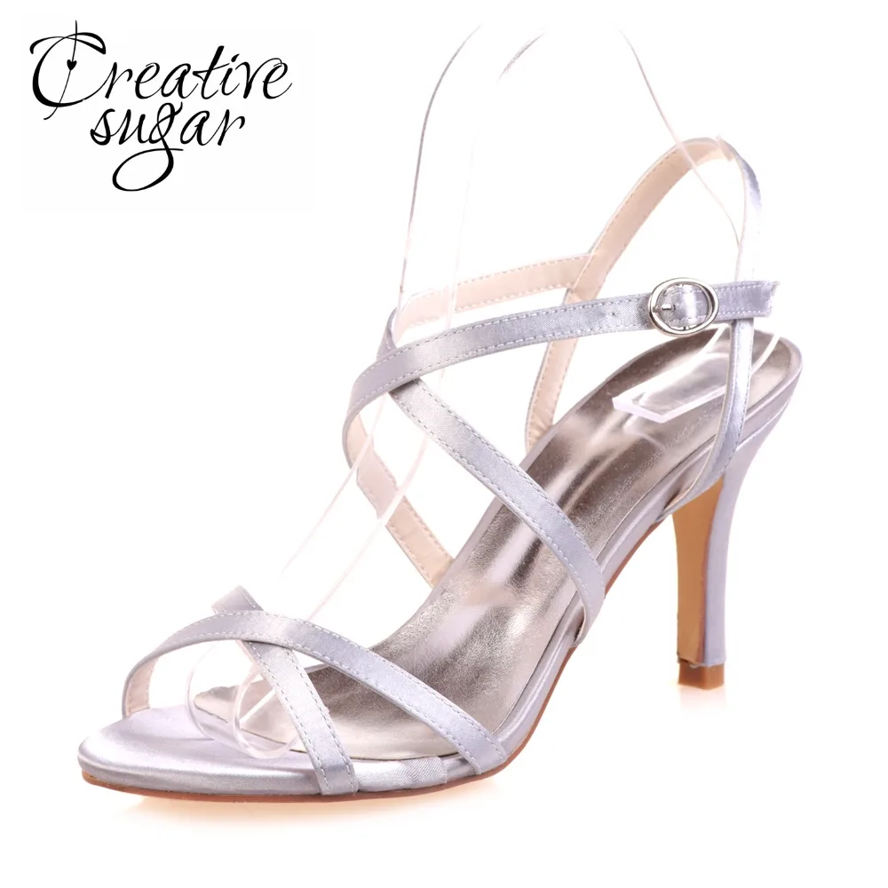 Creativesugar crossed strap sexy woman sandals summer satin dress shoes party prom cocktail club heels silver pink purple blue
Creativesugar crossed strap sexy woman sandals summer satin dress shoes party prom cocktail club heels silver pink purple blue
