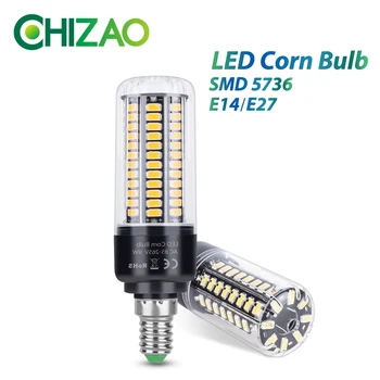CHIZAO LED Corn Bulb E14 or E27 Base SMD-5736 High brightness Lamp 220V Chandelier Candle LED Light Warm/Pure White lighting
CHIZAO LED Corn Bulb E14 or E27 Base SMD-5736 High brightness Lamp 220V Chandelier Candle LED Light Warm/Pure White lighting