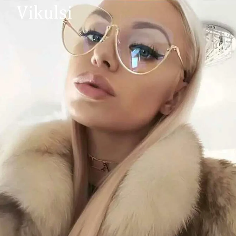 2017 New Fashion Brand Clear Glasses Women Optics Eyeglasses Gold Half Frames Transparent Lens Glasses Shades Pink Sun Glasses
2017 New Fashion Brand Clear Glasses Women Optics Eyeglasses Gold Half Frames Transparent Lens Glasses Shades Pink Sun Glasses