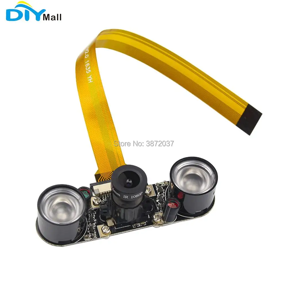 DIYmall RPI Raspberry Pi Zero W Camera Night Vision Webcam 2 Infrared IR LED Light for Raspberry Pi Zero and Zero W
DIYmall RPI Raspberry Pi Zero W Camera Night Vision Webcam 2 Infrared IR LED Light for Raspberry Pi Zero and Zero W