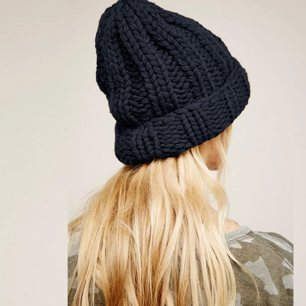 Causal Winter Knitted Wool Hat For Women Fashion Keep Warm Sadoun.com