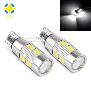 

2PCS High Quality T10 10 SMD 5630 LED CANBUS NO ERROR Auto Wedge Lamp 192 194 168 W5W 10SMD 5730 LED Car Parking Light Bulb 10X