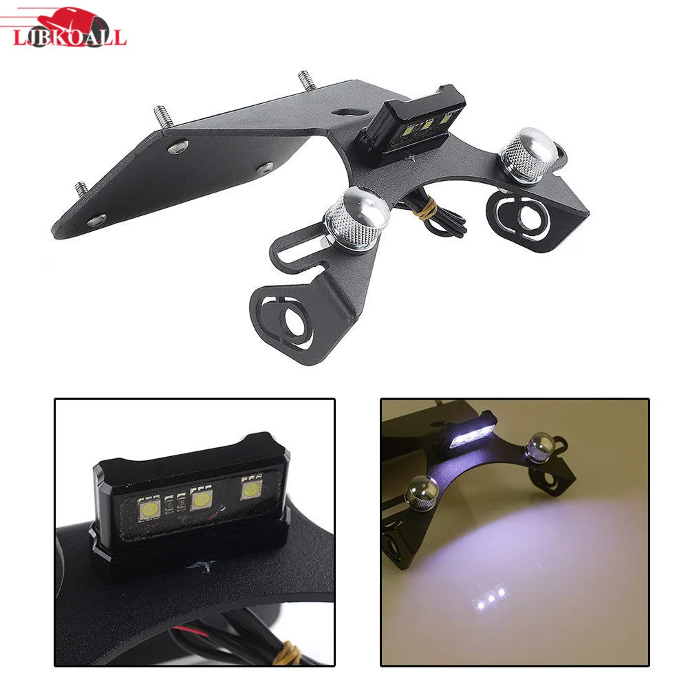 Aluminum Motorcycle Rear License Plate Mount Holder with White LED Light For Yamaha YZF R3 R25 FZ-03 MT-03 2014 2015 2016 2017
Aluminum Motorcycle Rear License Plate Mount Holder with White LED Light For Yamaha YZF R3 R25 FZ-03 MT-03 2014 2015 2016 2017