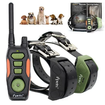 Ipets 618 Dog Shock Collar 2 Dogs Training Collars with Remote Range 800 Yards and shock, vibration, Beep function
Ipets 618 Dog Shock Collar 2 Dogs Training Collars with Remote Range 800 Yards and shock, vibration, Beep function