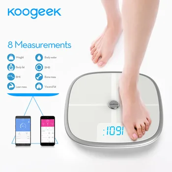 Koogeek FDA Approved Smart Scale Bluetooth Wi-Fi Sync Measures Muscle Bone Mass BMI BMR Fat Weight Body Fat Water Support APP
Koogeek FDA Approved Smart Scale Bluetooth Wi-Fi Sync Measures Muscle Bone Mass BMI BMR Fat Weight Body Fat Water Support APP