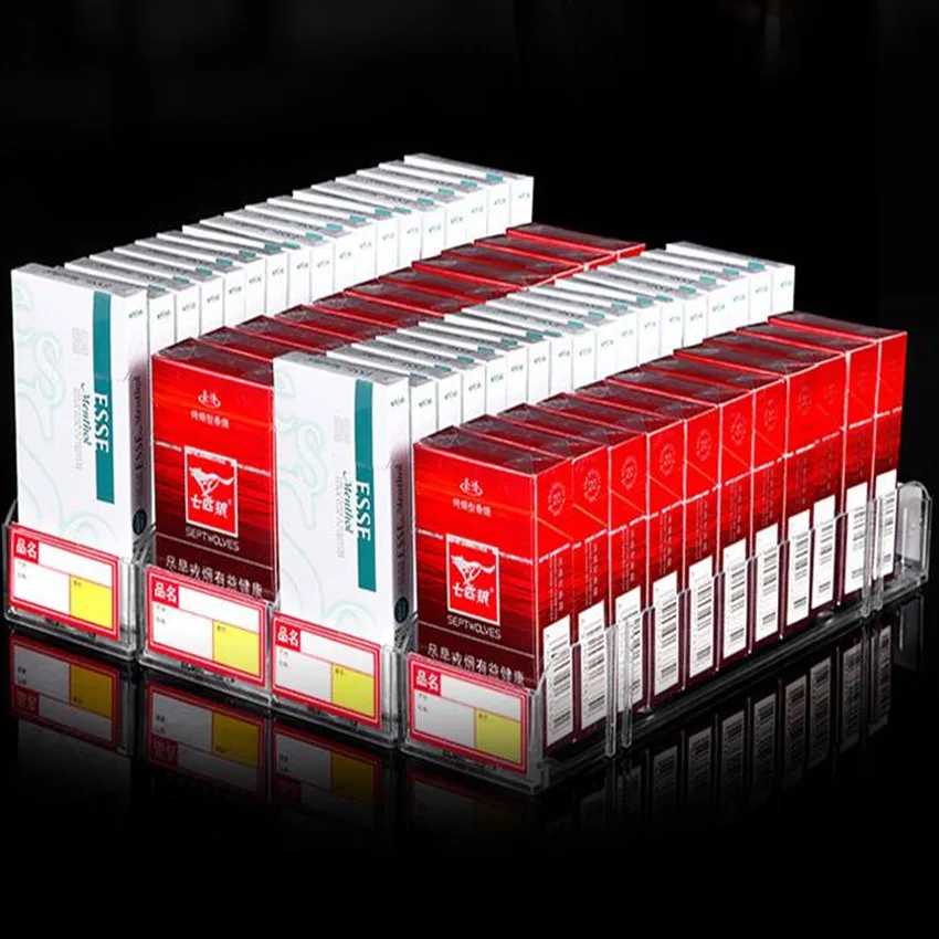 Plastic Supermarket Shelf Rack Cigarettes Products Automatic Pusher System in Retail Stores 4 pcs
Plastic Supermarket Shelf Rack Cigarettes Products Automatic Pusher System in Retail Stores 4 pcs