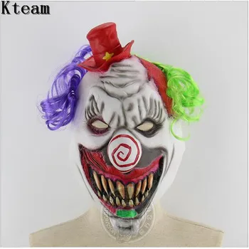 Scary Clown Mask Green Hair Buck teeth Full Head Horror Masquerade Adult Ghost Party Mask Halloween Props Costumes Fancy Dress
Scary Clown Mask Green Hair Buck teeth Full Head Horror Masquerade Adult Ghost Party Mask Halloween Props Costumes Fancy Dress