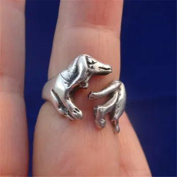 Wholesale Vintage Adjustable Dachshund Ring High Quality Brand Designer Men Animal Wrap Rings Women Animal Jewelry
Wholesale Vintage Adjustable Dachshund Ring High Quality Brand Designer Men Animal Wrap Rings Women Animal Jewelry