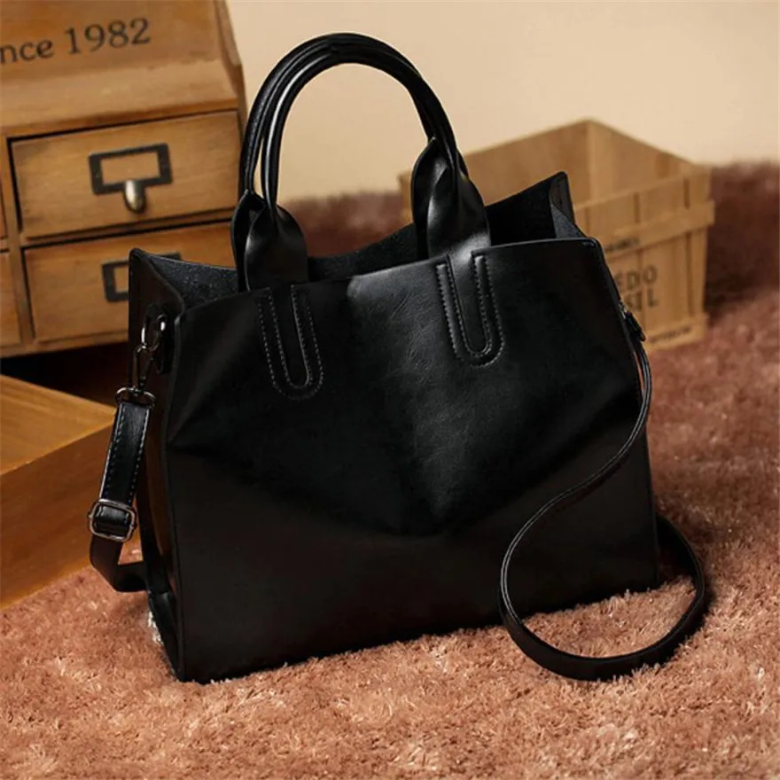 

MOLAVE Handbag Bag Female Solid Bags for Girls Zipper Fashion Women Leather Handbag Messenger Shoulder Bag Satchel Totes Jul19PY