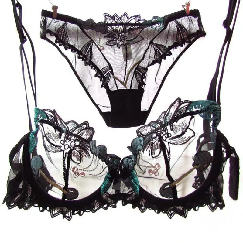Women Underwer Lingerie Set Sexy Bra Brief Sets Push up Transparent Lace Embroidery Unlined Thin Black Bra Panties White Bra
Women Underwer Lingerie Set Sexy Bra Brief Sets Push up Transparent Lace Embroidery Unlined Thin Black Bra Panties White Bra