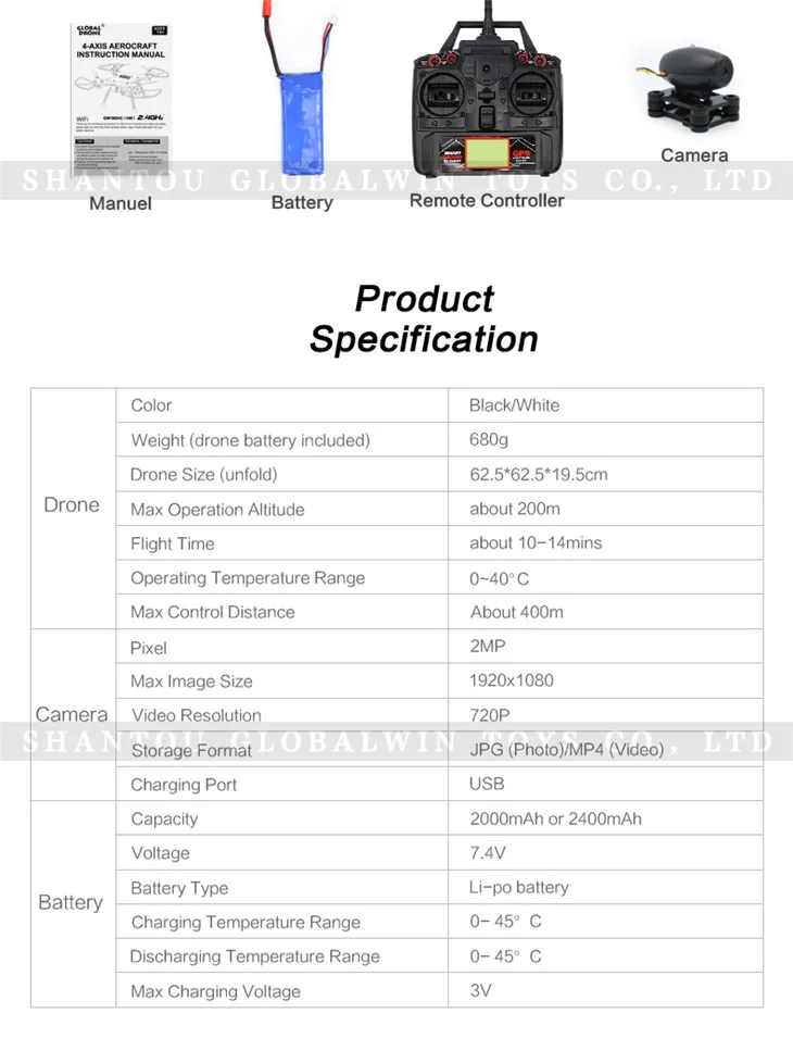 X183-Dual GPS Follow Me Drone with Camera Altitude Hold White -12