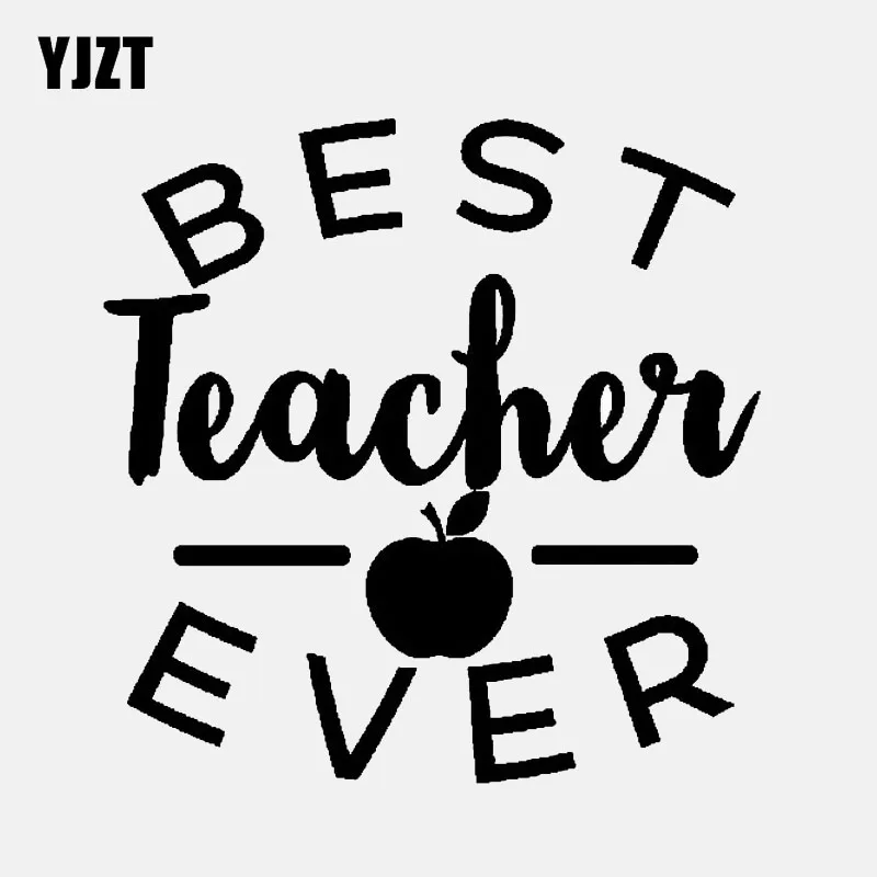 YJZT 12.6CM*12.7CM Fun Best Teacher Ever Black Silver Vinyl Car Window Sticker Decal C11-2053
YJZT 12.6CM*12.7CM Fun Best Teacher Ever Black Silver Vinyl Car Window Sticker Decal C11-2053