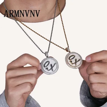 ARMNVNV Double Layers Copper Cubic Zircon Iced Out Hip Hop Jewelry XO Pendant Necklace Rope Chain Rotatable Spinner Pendants
ARMNVNV Double Layers Copper Cubic Zircon Iced Out Hip Hop Jewelry XO Pendant Necklace Rope Chain Rotatable Spinner Pendants
