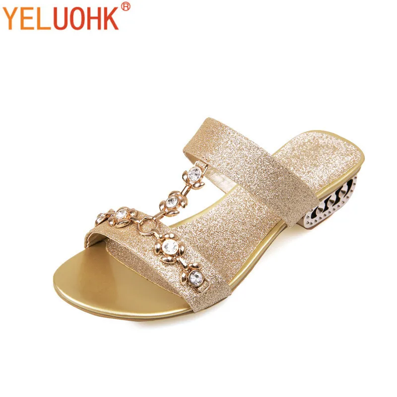 35-43 Plus Size Slippers Female High Quality Women Slippers Summer Gold Silver Blue
35-43 Plus Size Slippers Female High Quality Women Slippers Summer Gold Silver Blue