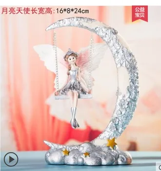 Home Creative decor angel moon living room bedroom TV cabinet Nordic Get married with girl's birthday present crafts lovers
Home Creative decor angel moon living room bedroom TV cabinet Nordic Get married with girl's birthday present crafts lovers