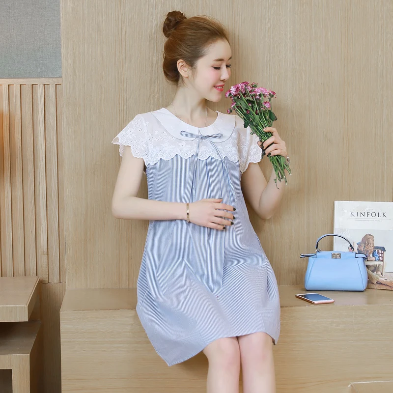 Pengpious 2019 loose cotton linen patchwork lace short-sleeved summer maternity dress pregnant women peter pan color cute dress
Pengpious 2019 loose cotton linen patchwork lace short-sleeved summer maternity dress pregnant women peter pan color cute dress