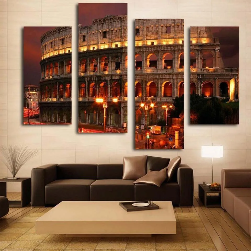 Framed 4 Piece Modern Wall Painting Rome Colosseum Building Poster Home Decorative Art Print On Canvas Prints Modular Picture
Framed 4 Piece Modern Wall Painting Rome Colosseum Building Poster Home Decorative Art Print On Canvas Prints Modular Picture