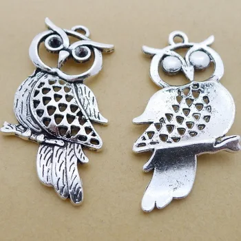 50pcs big hollow owl antique silver alloy Pendant charm Handmade earring bracelet necklace Jewelry Making DIY Components 56*21mm
50pcs big hollow owl antique silver alloy Pendant charm Handmade earring bracelet necklace Jewelry Making DIY Components 56*21mm