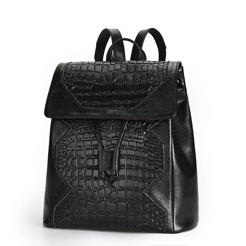 2018 Winter Drawstring Design Women Backpack Real Leather Crocodile Pattern Female Rucksack Vintage School Bag for Young Girl
2018 Winter Drawstring Design Women Backpack Real Leather Crocodile Pattern Female Rucksack Vintage School Bag for Young Girl