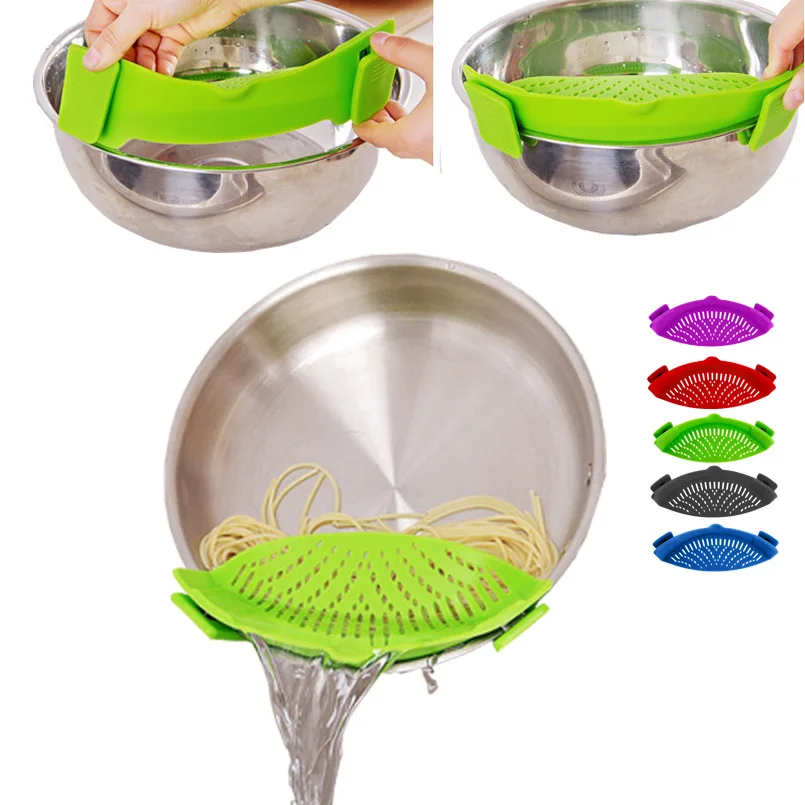 Silicone Colanders Kitchen Clip On Pot Strainer Drainer For Draining Excess Liquid Univers Draining Pasta Vegetable Cookware
Silicone Colanders Kitchen Clip On Pot Strainer Drainer For Draining Excess Liquid Univers Draining Pasta Vegetable Cookware