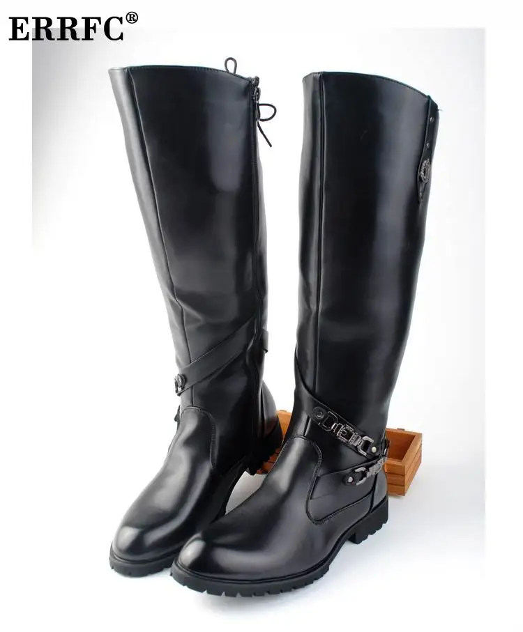 ERRFC New Arrival Black Long Knee Boots Men Round Toe Buckle High Top Casual PU leather Shoes Man Motorcycle Boots Size 37-45
ERRFC New Arrival Black Long Knee Boots Men Round Toe Buckle High Top Casual PU leather Shoes Man Motorcycle Boots Size 37-45