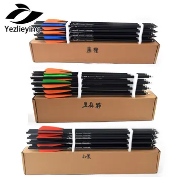 Hunting Target 12Pcs Crossbow Carbon Arrow 16Inches Spine 400 with Red Black Feather for Crossbow Archery
Hunting Target 12Pcs Crossbow Carbon Arrow 16Inches Spine 400 with Red Black Feather for Crossbow Archery