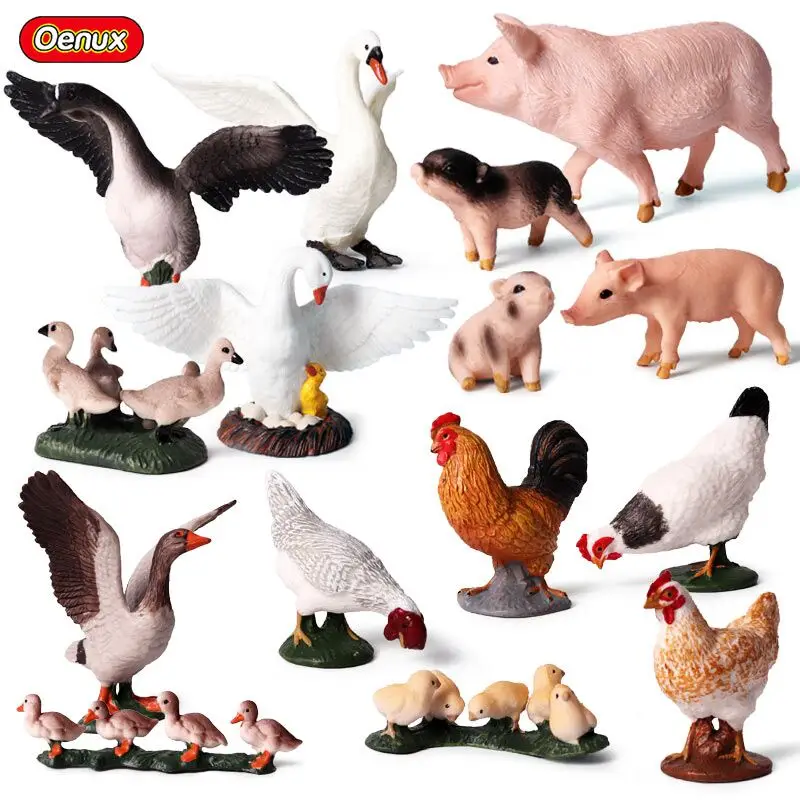 Building Blocks Bricks Animals Animal Figures Animals Farm Bundle Set 12Pcs