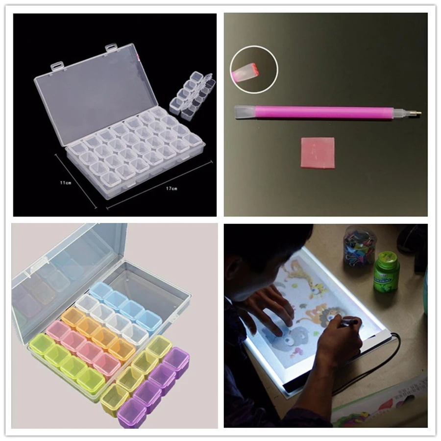 5d diy diamond painting accessories,light pad,storage box,28 cell container,kit,diamond tools
5d diy diamond painting accessories,light pad,storage box,28 cell container,kit,diamond tools