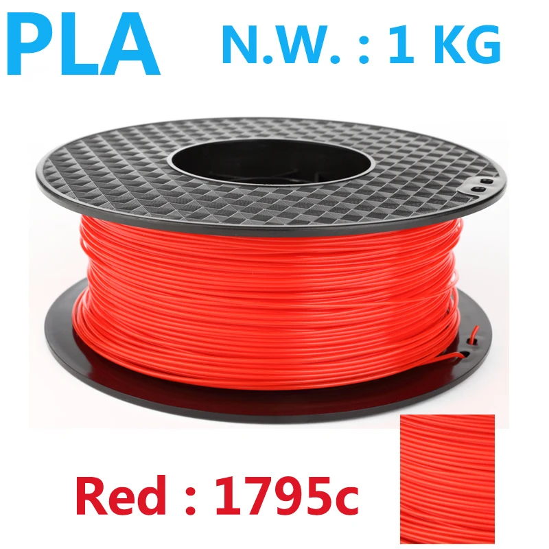 

Red Color pla 1kg 1.75mm filament USA Natural 3d printer filament high strength filamento pla impressora 3d pen plastic pla