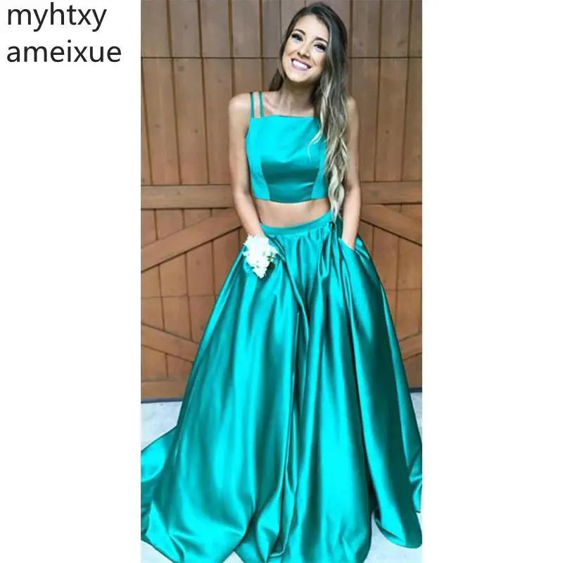 2019 Cheap Sexy Elegant Evening Dresses Sexy A-line 2 Pieces Spaghetti Straps With Pockets Satin Evening Gowns Custom Made E
2019 Cheap Sexy Elegant Evening Dresses Sexy A-line 2 Pieces Spaghetti Straps With Pockets Satin Evening Gowns Custom Made E