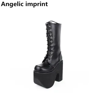 Angelic imprint mori girl Women punk motorcycle boots lady lolita Boots woman super high wedges heels pumps platform shoes black
Angelic imprint mori girl Women punk motorcycle boots lady lolita Boots woman super high wedges heels pumps platform shoes black