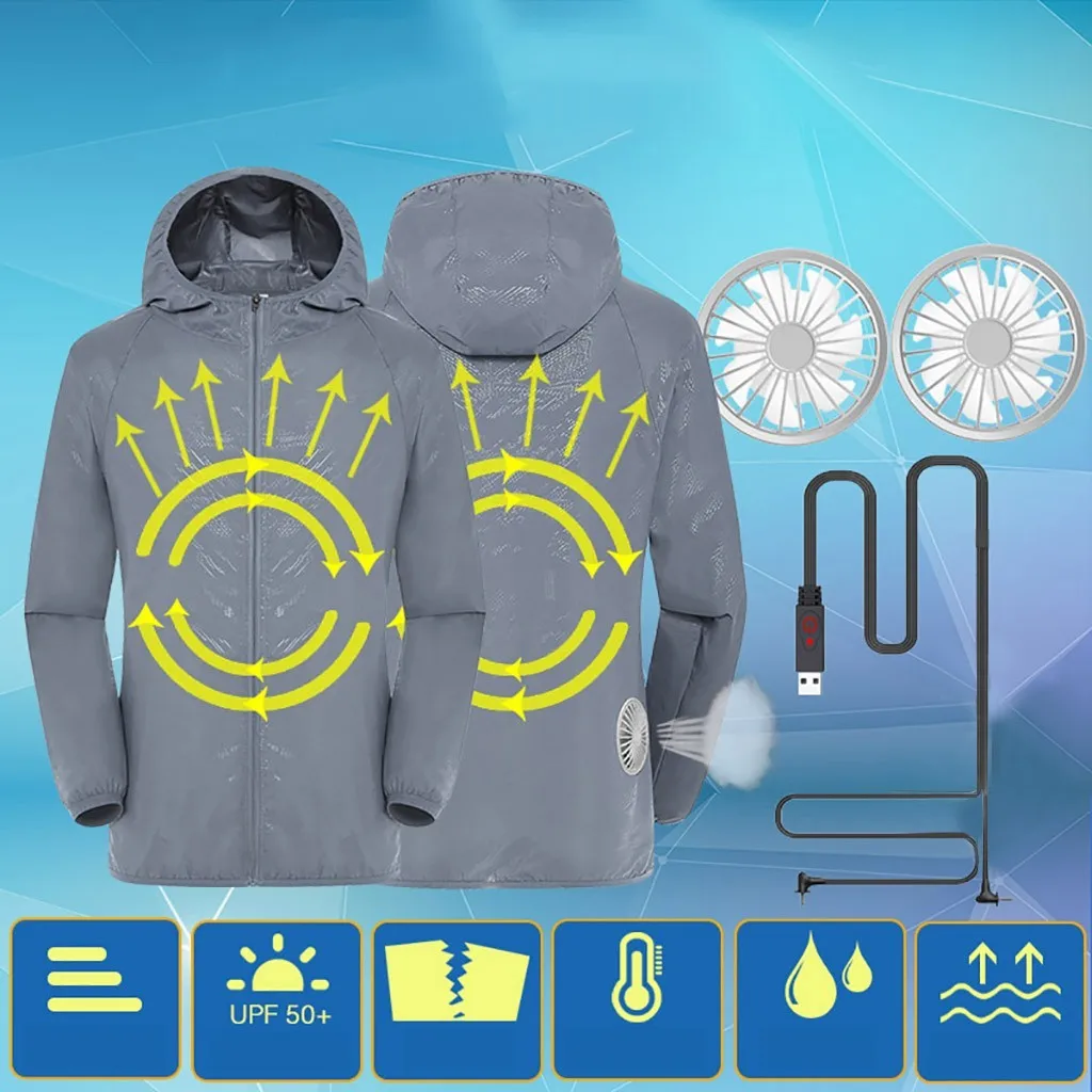 JAYCOSIN Summer Outdoor Air-Conditioned Clothes Women Men Cooling Jacket 2PC Fan UV Fishing Outdoor High Temperature Working 612
JAYCOSIN Summer Outdoor Air-Conditioned Clothes Women Men Cooling Jacket 2PC Fan UV Fishing Outdoor High Temperature Working 612