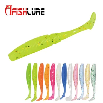 Afishlure 15pcs/lot Soft Fishing Lure Bait 1g 50mm Luminous Paddle Tail Soft Grubs Glow in Dark T Tail Lure Jig Head Bass Lure 
Afishlure 15pcs/lot Soft Fishing Lure Bait 1g 50mm Luminous Paddle Tail Soft Grubs Glow in Dark T Tail Lure Jig Head Bass Lure