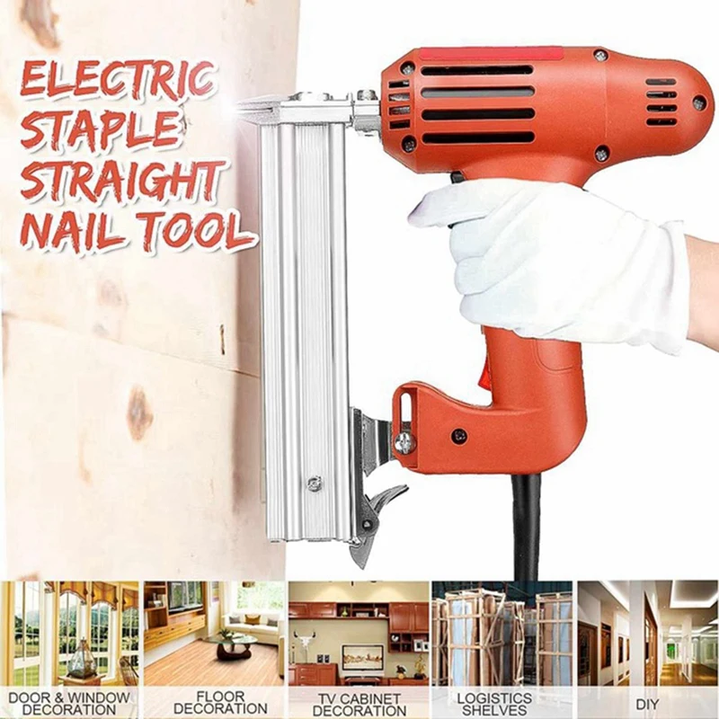 Electric Nailer 10-30Mm 220V 1800W Straight Nail Staple Woodworking Tool Light Weight Portable 60/Min Firing Speed Rate Eu Plu
Electric Nailer 10-30Mm 220V 1800W Straight Nail Staple Woodworking Tool Light Weight Portable 60/Min Firing Speed Rate Eu Plu