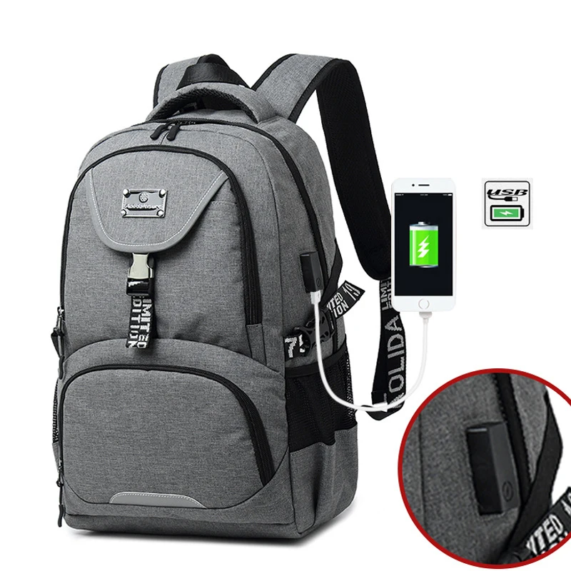 Preppy Style Computer Laptop USB Charging Backpack School Bag Pack Adult Student Bag Business Backpack Male Unisex Travel Bags
Preppy Style Computer Laptop USB Charging Backpack School Bag Pack Adult Student Bag Business Backpack Male Unisex Travel Bags