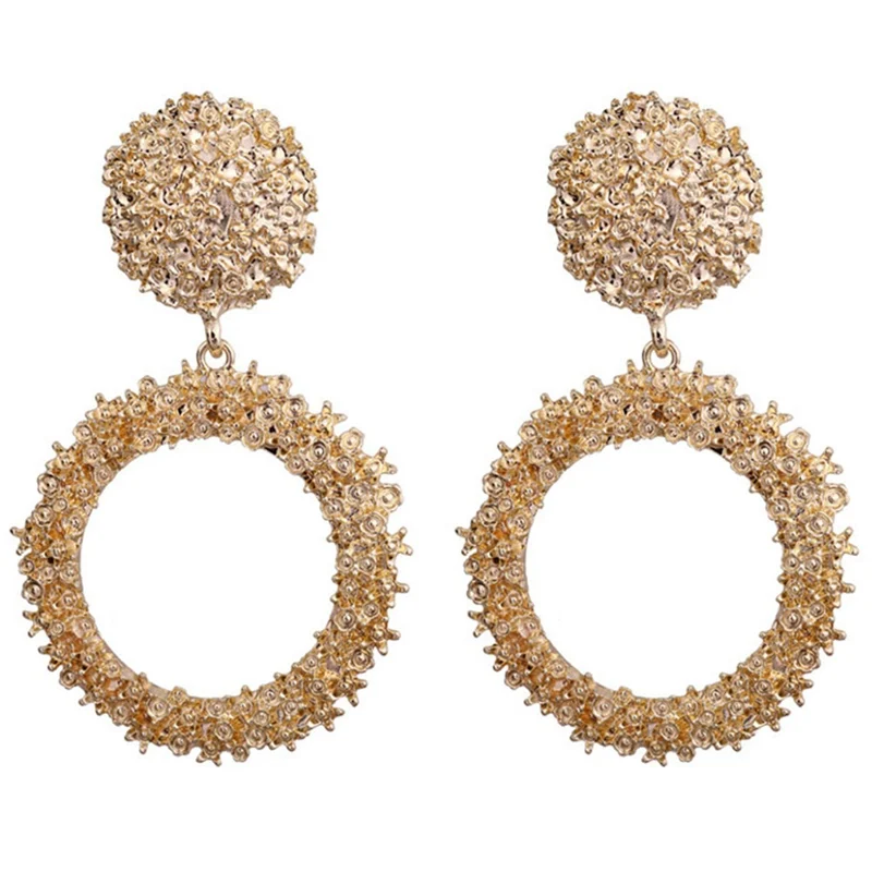 New Style Vintage Metal Exaggerated Geometric Shape Big Earring Drop Personality Fold Concave And Convex Gold/silver Earring
New Style Vintage Metal Exaggerated Geometric Shape Big Earring Drop Personality Fold Concave And Convex Gold/silver Earring