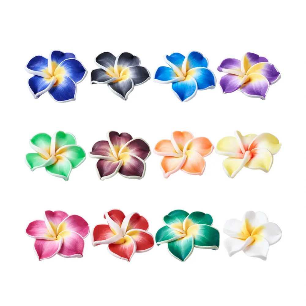 200pcs Handmade Polymer Clay 3D Flower Plumeria Beads Mixed Color For Jewelry Making, 12x8mm, 15x8mm, 20x10mm,30x11mm, Hole: 2mm
200pcs Handmade Polymer Clay 3D Flower Plumeria Beads Mixed Color For Jewelry Making, 12x8mm, 15x8mm, 20x10mm,30x11mm, Hole: 2mm