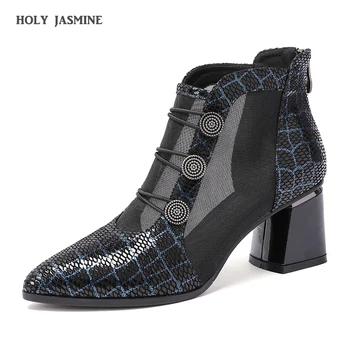 Fashion Shoes 2019 Spring/Autumn Women Shoes Off Black Shoes Brand Chelsea Boots Ankle Boots Pointed Toe Square Heel Booties 
Fashion Shoes 2019 Spring/Autumn Women Shoes Off Black Shoes Brand Chelsea Boots Ankle Boots Pointed Toe Square Heel Booties