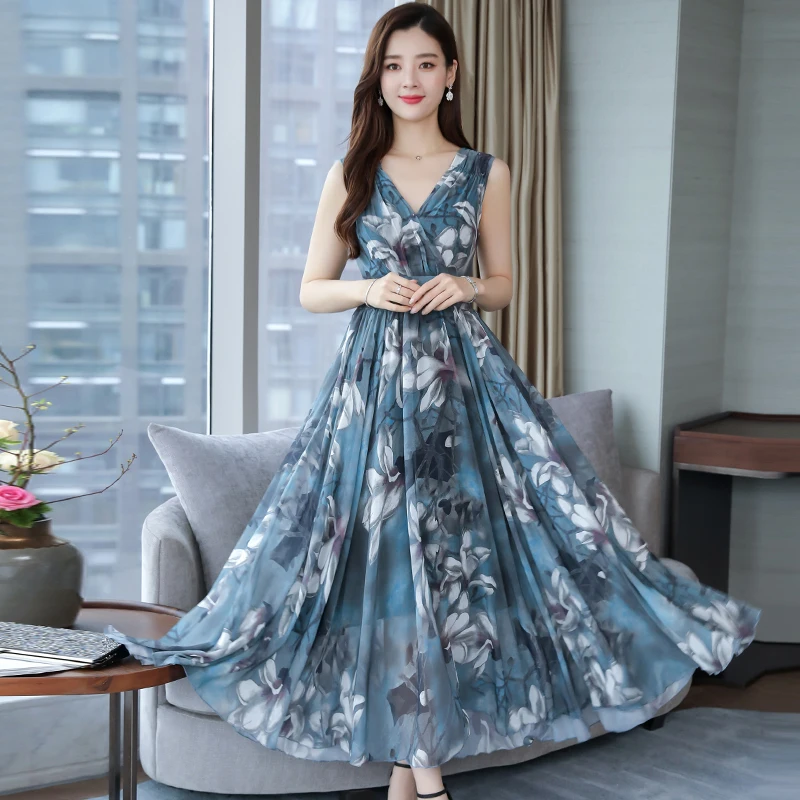 Women Floral Print Beach Dress Fashion Boho Summer Dresses Ladies Casual V-neck Sleeveless Party Dress Vestidos Plus Size S-4XL
Women Floral Print Beach Dress Fashion Boho Summer Dresses Ladies Casual V-neck Sleeveless Party Dress Vestidos Plus Size S-4XL