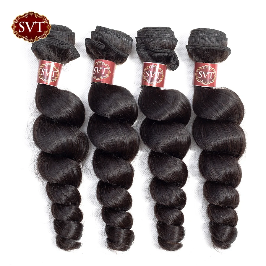 SVT Brazilian Loose Wave Human Hair Weave Bundles 1/3/4 Pcs Non Remy Human Hair Weave Double Weft Natural Color
SVT Brazilian Loose Wave Human Hair Weave Bundles 1/3/4 Pcs Non Remy Human Hair Weave Double Weft Natural Color