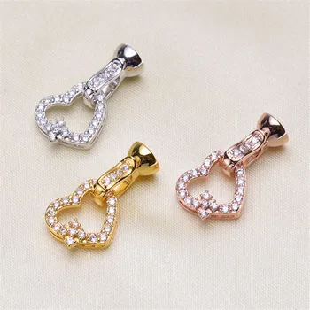 Clasps For Jewelry Making Fastening Accessories 925 silver plating Cubic Zirconia Clasps For DIY Pearls Necklace Bracelet Clasp
Clasps For Jewelry Making Fastening Accessories 925 silver plating Cubic Zirconia Clasps For DIY Pearls Necklace Bracelet Clasp