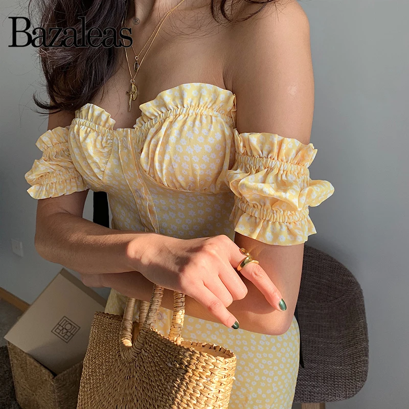 2019 Ruffles Summer Dress Vintage Slim Dresses Casual Off Shoulder Yellow mini vestidos Fashion Center Buttons
2019 Ruffles Summer Dress Vintage Slim Dresses Casual Off Shoulder Yellow mini vestidos Fashion Center Buttons