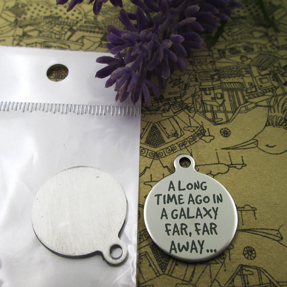 20pcs"a long time ago in a galaxy far far, away"stainless steel charms more style for choosing DIY Charms pendants for necklace
20pcs"a long time ago in a galaxy far far, away"stainless steel charms more style for choosing DIY Charms pendants for necklace
