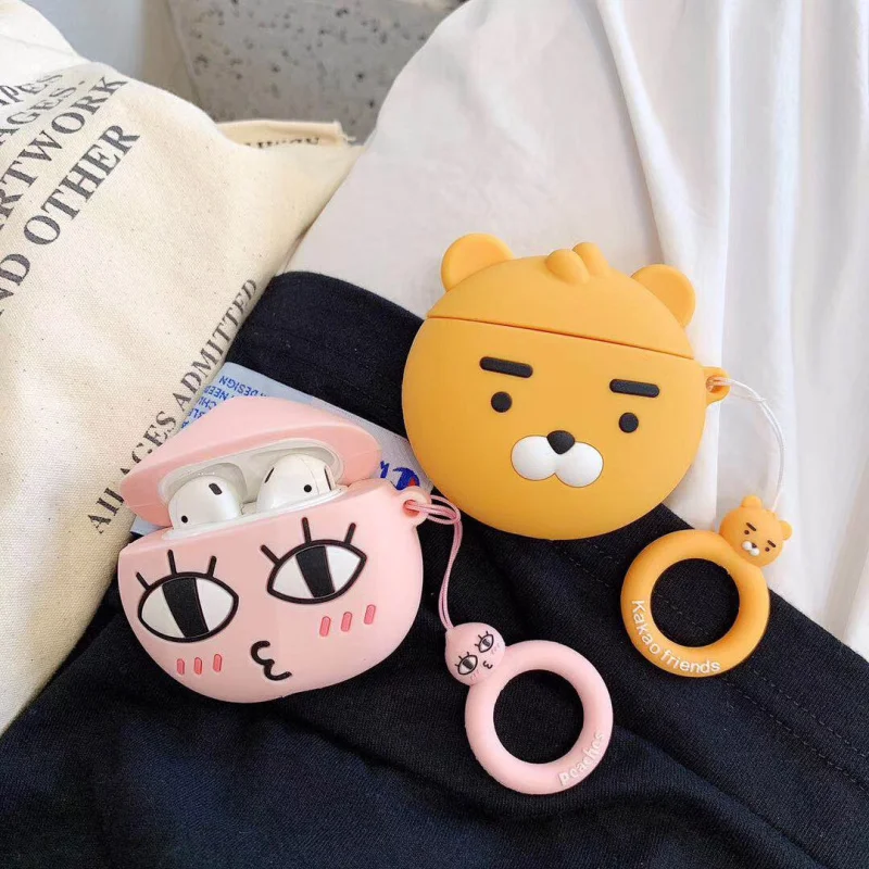 Earphone Cases For AirPods 2 Case Silicone 3D Bear Dog Cute Cartoon Cover For Apple Air pods Case for Earpods Lovely Ring Strap
Earphone Cases For AirPods 2 Case Silicone 3D Bear Dog Cute Cartoon Cover For Apple Air pods Case for Earpods Lovely Ring Strap