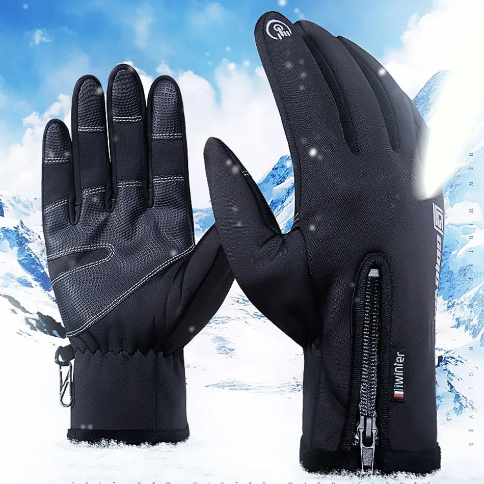 REXCHI Outdoor Sports Cycling Gloves Bike Bicycle Touchscreen Windrproof Glove Winter Motorcycle Racing Riding Skiing Equipment | Спорт и