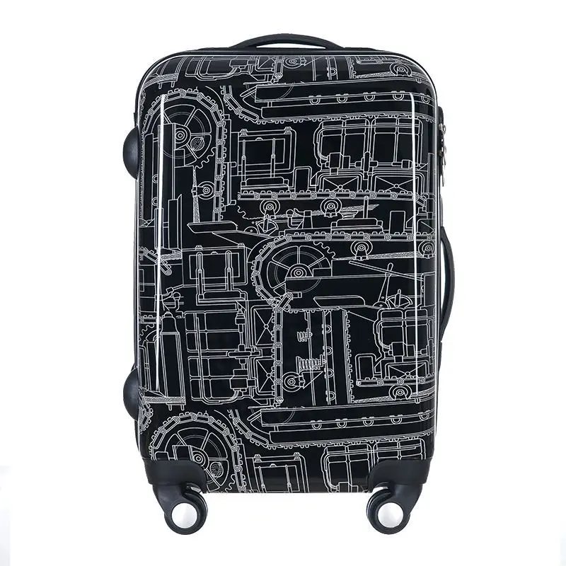 ABS PC zipper Travel luggage Bag,High Quality 20/24" Mechanical pattern Suitcase Bags, Spinner wheel Aluminium Alloy Rod Trolley
ABS PC zipper Travel luggage Bag,High Quality 20/24" Mechanical pattern Suitcase Bags, Spinner wheel Aluminium Alloy Rod Trolley